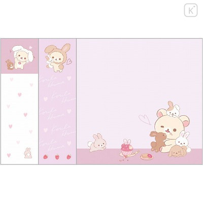 Japan San-X Rilakkuma Sticky Memo & Folder Set - Korilakkuma & Rabbit - 2