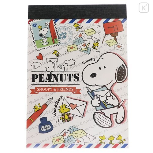 Japan Snoopy Mini Notepad - Mail - 1