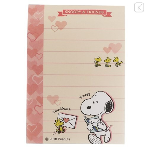 Japan Snoopy Mini Notepad - Mail - 2