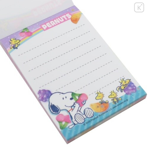 Japan Snoopy Mini Notepad - Fruit - 2