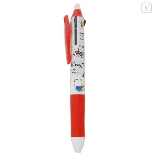 Japan Sanrio FriXion Erasable 3 Color Multi Gel Pen - Hello Kitty - 1