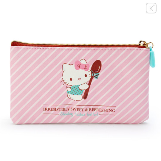 Japan Sanrio Chocolate Flat Pouch (M) - Hello Kitty - 2