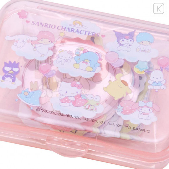 Japan Sanrio Sticker with Case - Sanrio Family Pink - 3