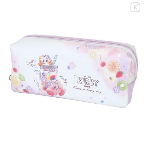 Japan Nintendo Zipper Makeup Stationery Pencil Bag Pouch - Kirby Fruit - 1