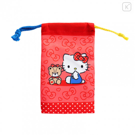 Sanrio Slim Drawstring Bag - Hello Kitty Red - 2