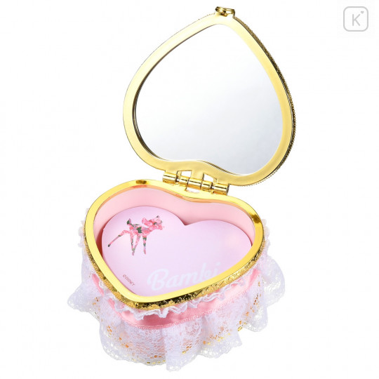 Japan Disney Store Notepad Memo Mirror Jewelry Box - Heart Bambi - 3