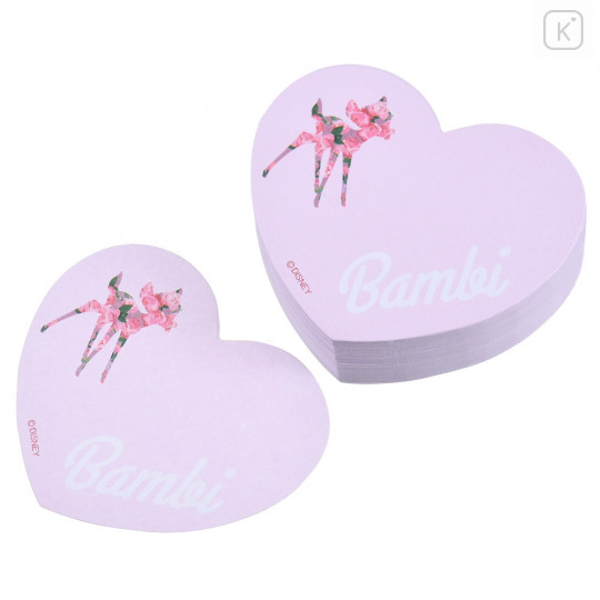 Japan Disney Store Notepad Memo Mirror Jewelry Box - Heart Bambi - 4