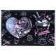 Japan Sanrio Neon Design Stickers with Folder - Kuromi