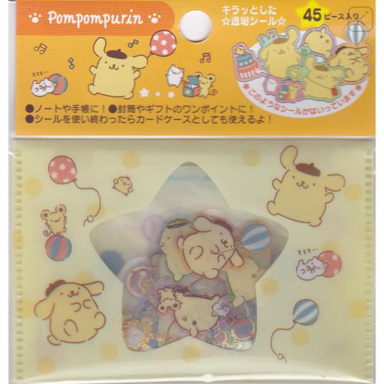 Japan Sanrio Stickers with Mini Folder - Pompompurin - 1