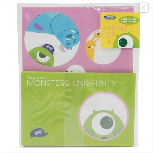 Japan Disney Letter Envelope Set - Monsters University - 1