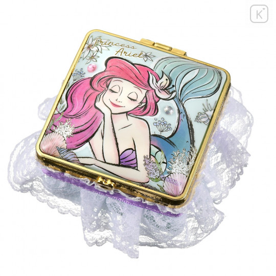 Japan Disney Store Notepad Memo Mirror Jewelry Box - Little Mermaid Ariel Cheerful Dance - 1