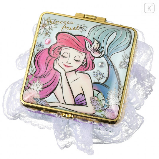 Japan Disney Store Notepad Memo Mirror Jewelry Box - Little Mermaid Ariel Cheerful Dance - 2