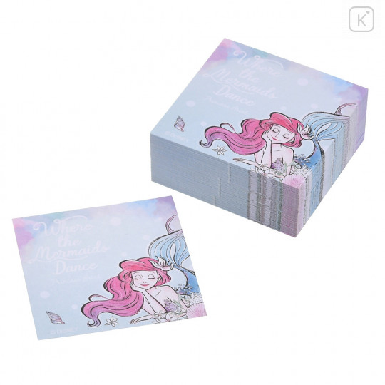Japan Disney Store Notepad Memo Mirror Jewelry Box - Little Mermaid Ariel Cheerful Dance - 4