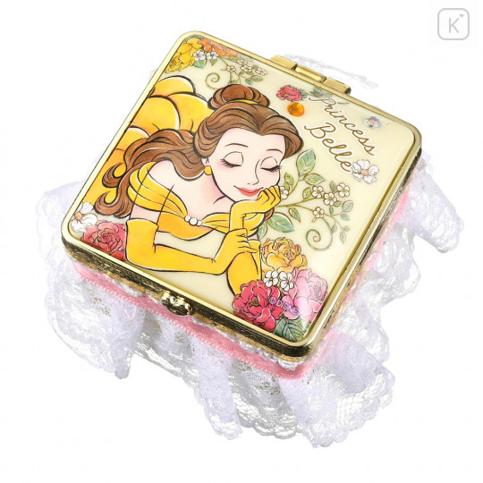 Japan Disney Store Notepad Memo Mirror Jewelry Box - Belle Cheerful Dance - 1