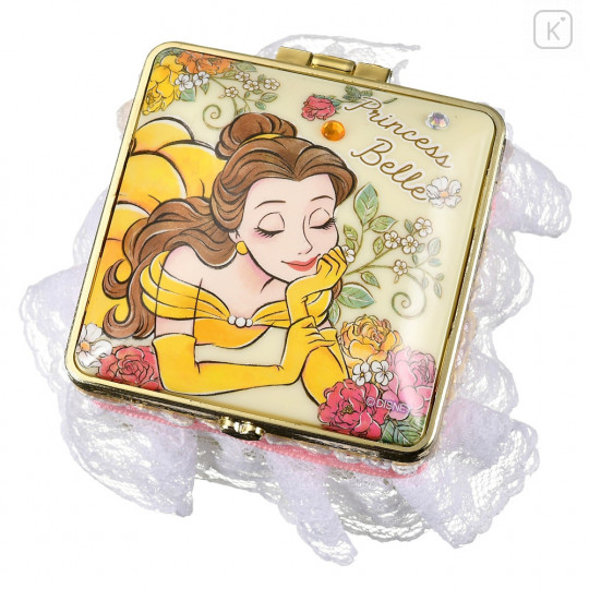 Japan Disney Store Notepad Memo Mirror Jewelry Box - Belle Cheerful Dance - 2