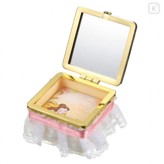 Japan Disney Store Notepad Memo Mirror Jewelry Box - Belle Cheerful Dance - 3