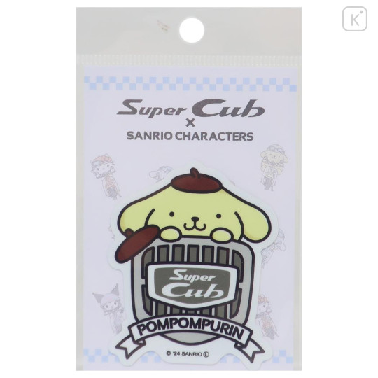 Japan Sanrio Vinyl Sticker - Pompompurin / Super Cub Logo - 1