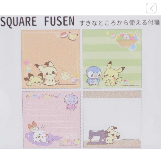 Japan Pokemon Sticky Notes - Milcery & Mimikyu & Pichu / Pokepeace - 3