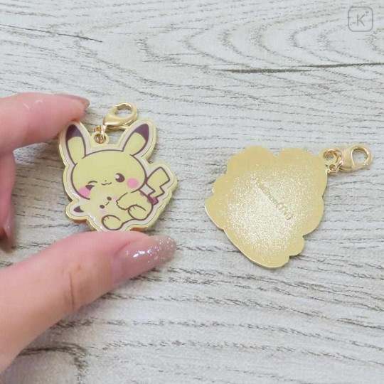 Japan Pokemon Metal Charm Set - Mimikyu & Pikachu / Pokepeace Doll - 2