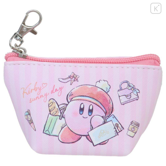 Japan Kirby Triangular Mini Pouch - Kirby / Sunny Day Shopping Pink - 1