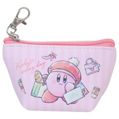 Japan Kirby Triangular Mini Pouch - Kirby / Sunny Day Shopping Pink