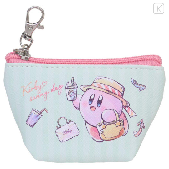 Japan Kirby Triangular Mini Pouch - Kirby / Sunny Day Shopping Mint - 1