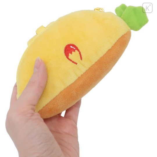 Japan Sanrio Die-cut Mini Pouch with Bag Charm - Pochacco : Omelette Rice - 2