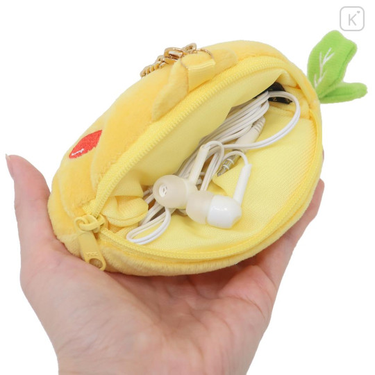 Japan Sanrio Die-cut Mini Pouch with Bag Charm - Pochacco : Omelette Rice - 3
