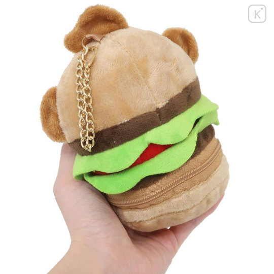 Japan Sanrio Die-cut Mini Pouch with Bag Charm - Hangyodon - 2