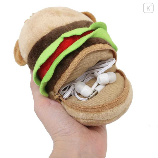 Japan Sanrio Die-cut Mini Pouch with Bag Charm - Hangyodon - 3