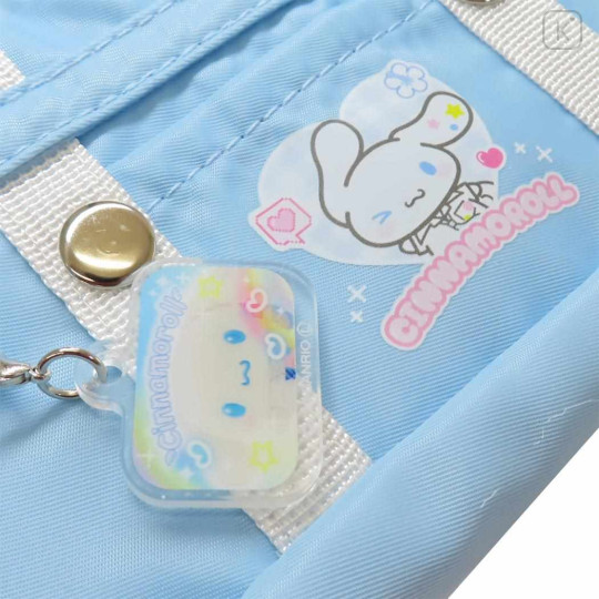 Japan Sanrio Boston Bag Pen Case - Cinnamoroll / Tokimeki Heisei Kogal Sky Blue - 3