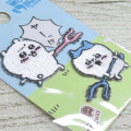 Japan Chiikawa Patch Fluffy Embroidery Sticker For Cloth Surface - Chiikawa & Hachiware / Fight - 2