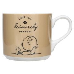 Japan Peanuts Porcelain Mug - Charlie & Woodstock / Leisurely