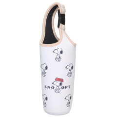 Japan Disney Plastic Bottle Holder - Snoopy / White Beige