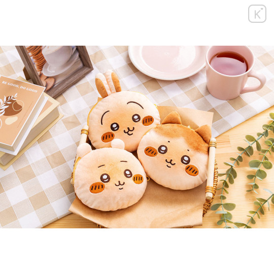 Japan Chiikawa Face-shiped Mini Pouch - Chiikawa / Chiikawa Bakery Bread-like - 2