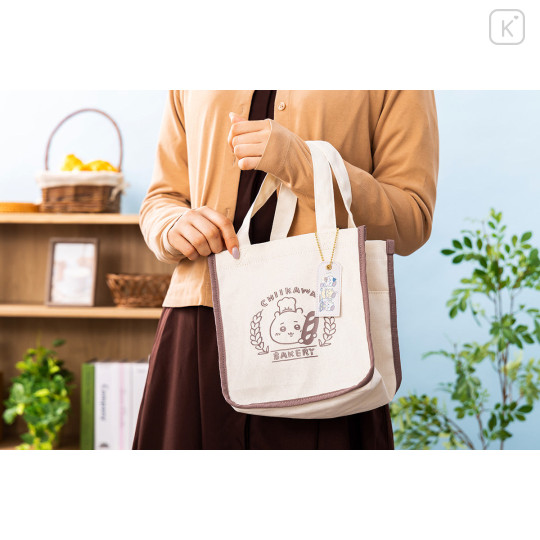 Japan Chiikawa Bakery Mini Tote Bag - Chiikawa : Beige - 2