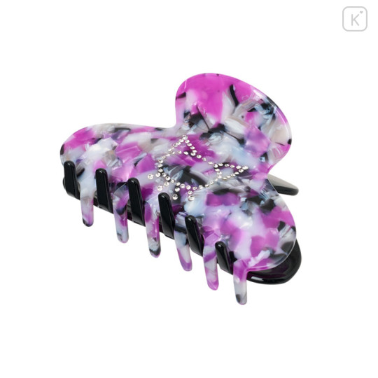 Japan Sanrio Hair Clip - Kuromi / Purple Marble - 1