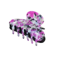 Japan Sanrio Hair Clip - Kuromi / Purple Marble