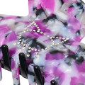 Japan Sanrio Hair Clip - Kuromi / Purple Marble - 4