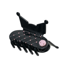 Japan Sanrio Hair Clip - Kuromi / Black & Check