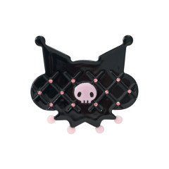 Japan Sanrio Hairpin - Kuromi / Black & Check