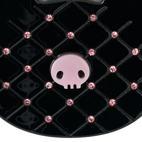 Japan Sanrio Mirror Comb - Kuromi / Black & Check - 3