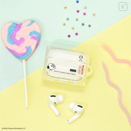 Japan Peanuts AirPods Pro 2 / Pro 1 Soft Case - Snoopy : Cassette Tape - 6