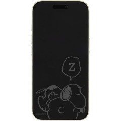 Japan Peanuts iPhone 16e / 16 / 15 / 15 Pro / 14 / 14 Pro / 13 / 13 Pro Glass Screen Protector - Snoopy : Good Night