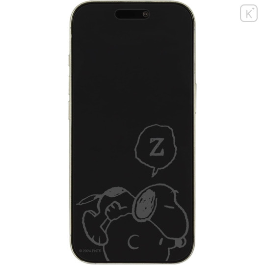 Japan Peanuts Glass Screen Protector - Snoopy Good Night / iPhone16 Pro - 1