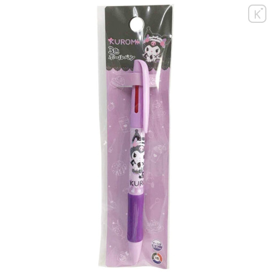 Japan Sanrio 3 Color Multi Ball Pen - Kuromi : Lolita - 1