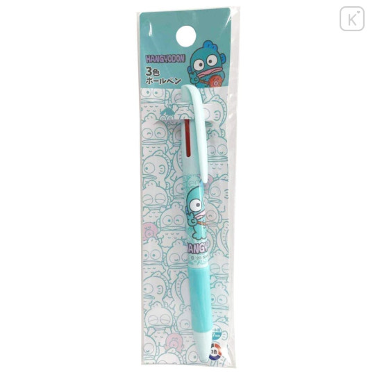 Japan Sanrio 3 Color Multi Ball Pen - Hangyodon : Victory - 1