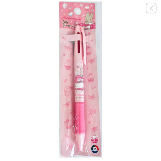 Japan Sanrio 3 Color Multi Ball Pen - Marron Cream - 1