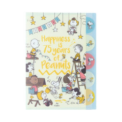 Japan Peanuts 5 Pockets A4 Index File Holder - Snoopy / Happiness 75th Anniversary Party