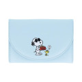 Japan Peanuts Business Card Case - Snoopy & Woodstock / Joe Cool Light Blue - 1